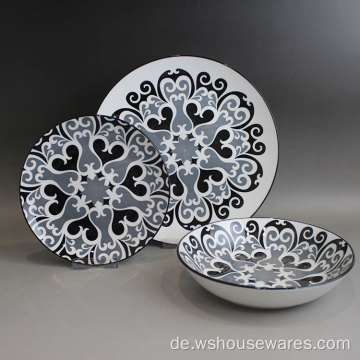 Hot Sale Pad Pringing Dinner Set Keramikplatten